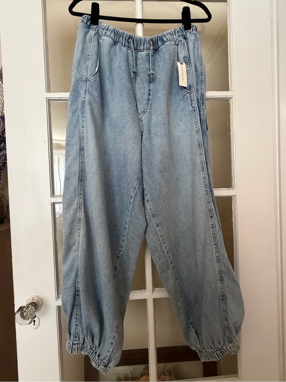 Anthropologie Pilcro Light Blue Relaxed Women’s Jeans with Drawstring Waist - Picture 2 of 11